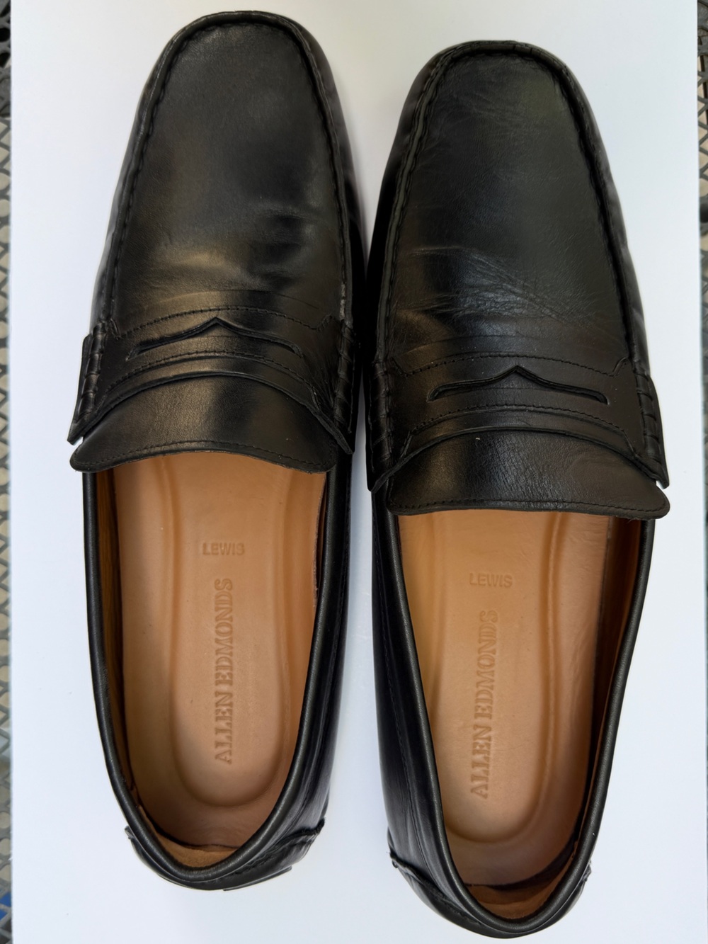 Allen Edmonds Lewis Leather Penny Driving Loafers Dark Brown Men's Size 12 D